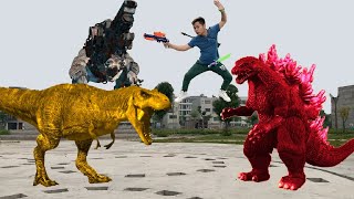 Do Do TV Monster Fighting Godzilla vs Tyrannosaurus [upl. by Akcinehs]