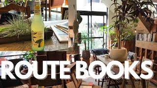 東京上野のブックカフェROUTE BOOKSの植物たちに癒された♪ Tokyo Uneno WiFi Book Cafe Plants amp Antique Furniture [upl. by Airdnaxila]