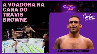 Fabrício Werdum  Voadora na cara do Travis Browne shorts [upl. by Eerihs]