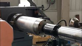 CNC spinning machine for steel venturi tube forming [upl. by Attiuqram]