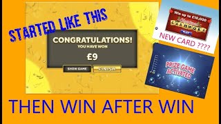 WINS STARTED AND CARRIED ON NICE NATIONAL LOTTERY SCRATCHCARDS D AND L [upl. by Leelahk]