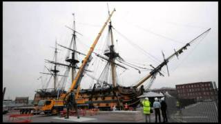 Timelapse footage of HMS Victory Mast Removal [upl. by Santana]