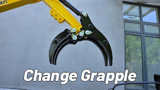 How to Change Grapple on A Mini Excavator  Stepbystep Guide [upl. by Cull1]