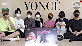 BTS Reaction to Blackpink Yonce performance video Fanmade 💜 [upl. by Kelsy]