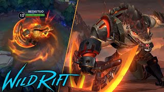 Scorched Earth Renekton Skin Gameplay  The Crocodile of Wild Rift [upl. by Hazeefah601]