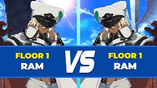 GGST Floor 1 ▶ Ramlethal vs Ramlethal  Low Level Gameplay [upl. by Bennir573]