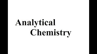 Analytical Chemistry what does analytical chemistry mean [upl. by Larkin]