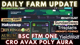 Daily Degen Farm Update  BSCFTMONECROAVAXPOLYAURA  New Farms and SUNDAESWAP info [upl. by Hilaria]