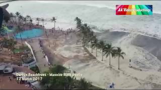 Durban Massive Waves  12 March 2017 [upl. by Nnyleimaj]