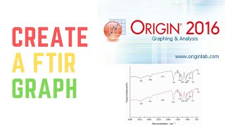 ORIGIN 2016 HOW TO CREATE A FOURIER TRANSFORM INFRARED FTIR SPECTROMETER GRAPH [upl. by Molahs830]