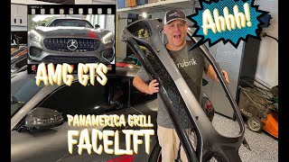 Panamerica Grill Facelift on 2016 AMG GTS  No Bumper Replacement [upl. by Nonnarb]