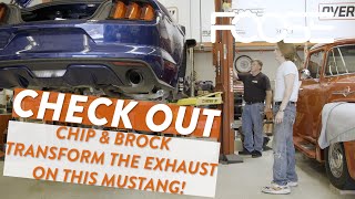 Chip and Brock transform the exhaust on this Mustang [upl. by Schnur]