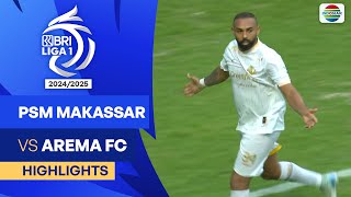 PSM Makassar VS Arema FC  Highlights  BRI Liga 1 202425 [upl. by Ientirb412]