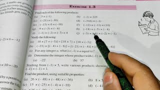 Integers Ex13 Chapter 1  Class 7th Maths [upl. by Roti942]