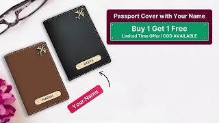 Black amp Brown  2pcs Passport Cover With Your Name  Zykain [upl. by Eudocia845]