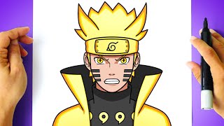 How to DRAW NARUTO Six Paths Sage Mode [upl. by Sirraf831]