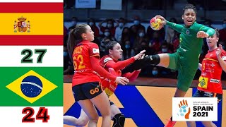 Spain Vs Brazil Handball Womens World Championship Spain 2021 [upl. by Divad169]