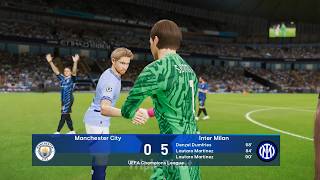 Manchester City vs Inter Champions League Full Match Highlights Skillful PES gameplay [upl. by Htiekram]