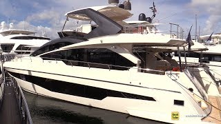 2019 Astondoa 66 Fly Bridge Luxury Yacht  Deck Interior Walkaround  2018 Fort Lauderdale Boat Show [upl. by Mclaughlin]