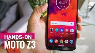 Moto Z3 unboxing and handson [upl. by Aihsoek]