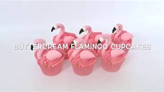 Buttercream Flamingo Cupcakes Tutorial [upl. by Alasdair]