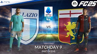 Lazio  Genoa ⚽️ Serie A 202425 Match Sim ft Castellanos Pinamonti  FC 25 [upl. by Neelrihs]