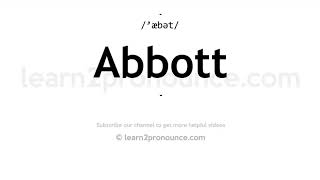 How to pronounce Abbott  English pronunciation [upl. by Orlanta227]