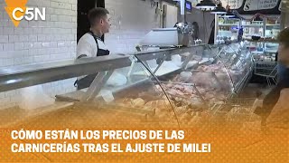 Cómo están los PRECIOS de las CARNICERÍAS tras el AJUSTE de MILEI [upl. by Nomrah85]