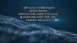 1081 Acres Geran Mukim Agriculture Land  Kampung Ayer Itam SPU Penang Malaysia [upl. by Daus]