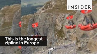 Longest And Fastest Zipline In Europe [upl. by Filide]