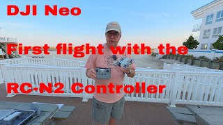 DJI Neo First flight with the RCN2 Controller [upl. by Sacttler472]