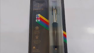 Parker Jotter ballpoint pen unboxing and initial impressions [upl. by Aneelad362]