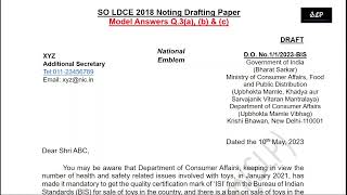 Solved Ans for Q 3 All Parts  SO LDCE Exam 2018 Noting Drafting [upl. by Drew788]