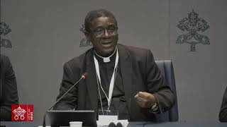 First Intervention Archbishop Andrew Nkea speaks From the Holy See Press Office Briefing [upl. by Kinsler]