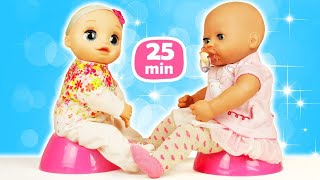 Baby Alive doll amp Baby Annabell doll videos for kids Pretend play amp baby dolls morning routine [upl. by Wagshul]