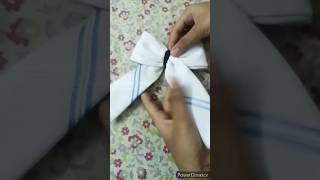 DIY bow using only scarf 👌🎀 shortvideo trending viral shorts paonkijutti video ytshorts [upl. by Wiese691]