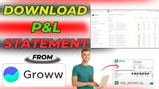 How To Download Profit and Loss Statement For ITR Filing In GROWW  PNL download in GROWW App [upl. by Eelrehpotsirhc]