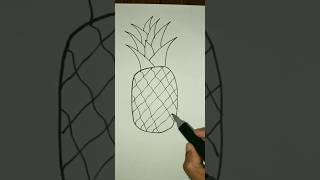 Simple pineapple drawing easy [upl. by Ynamreg]