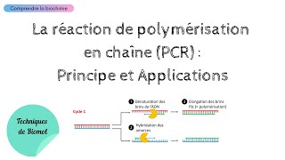 Cest quoi la PCR  Principe et Applications  Biochimie Facile [upl. by Annoda]