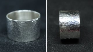 MAKING A SILVER HAMMERED RING [upl. by Deaner587]