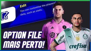 Efootball 2024 com OPTION FILE ESSE ANO MODO EDITAR CONFIRMADO [upl. by Lenod]