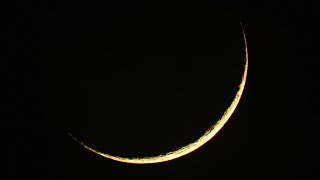 Waxing Crescent Moon 38 of 9 May 2024 recorded with Nikon P900 [upl. by Studdard]