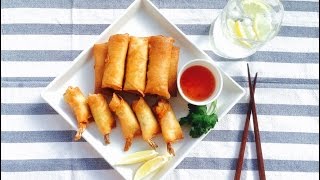 Crispy Shrimp Spring Rolls by Rommys Recipes [upl. by Ahsienal397]