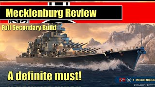 Mecklenburg Review Full Secondary Build  Def must  World of Warships [upl. by Sainana]