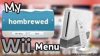 My Homebrewed Wii Menu Video Capture Card Test [upl. by Humpage992]