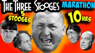 The Three Stooges Film Festival  5 STOOGES  10 HOURS Moe Larry Curly Shemp and Joe [upl. by Collier953]