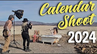 Death Valley Life 2024 PinUp Calendar Shoot with Jessica While Randy Fixes My Vintage Trailer [upl. by Havot]