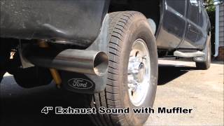 Diamond Eye 4quot Exhaust with Muffler Install  Before amp After Sound [upl. by Godrich]