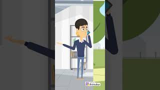 Simple animation using animaker with AI voice  shorts cartoon 2danimation hindi animaker [upl. by Cirdnek524]