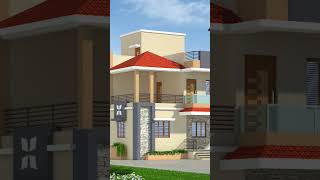 House Front Elevation Design ll Balcony sloping roof design [upl. by Aihsot]